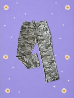 Vintage Y2K Camo Wide Leg Lounge Pants Cozy Soft Size XL 🤎